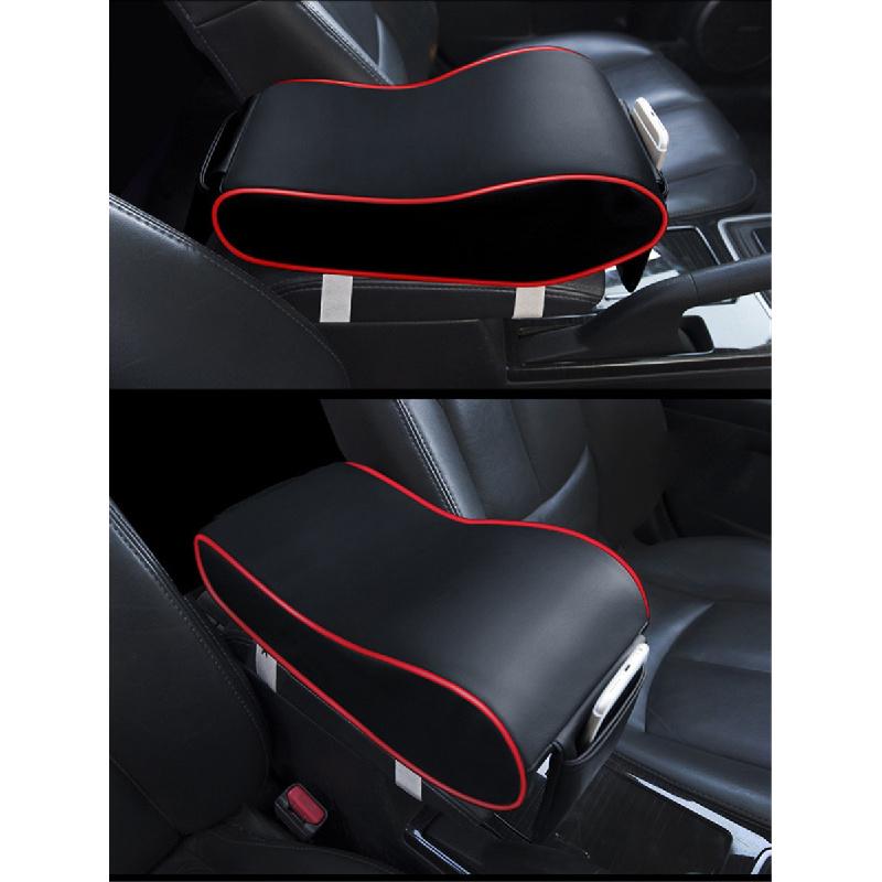 Leather Sponge Car Truck Center Armrest Heighten Pad Storage Bag
