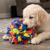 Round Shape Food Hiding Toy Rainbow Color Pet Chew Ball Washable Dog Enrichment Toy  Brain Training