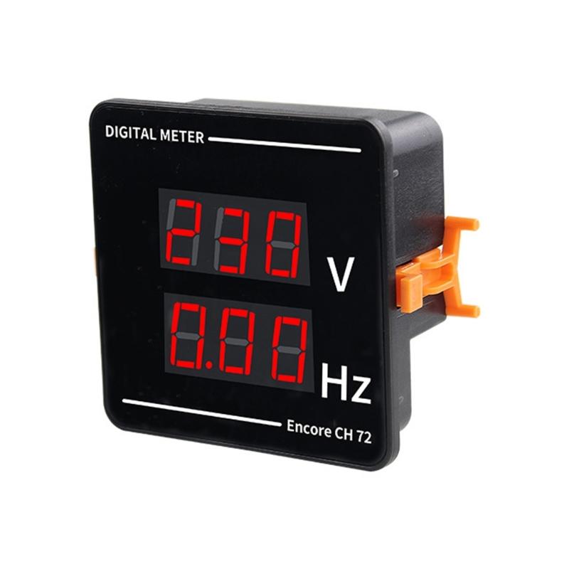 Double Display Voltage Frequency Meter Panel Mounting LED Display Voltage Frequency Tester Gauge Easy Installation