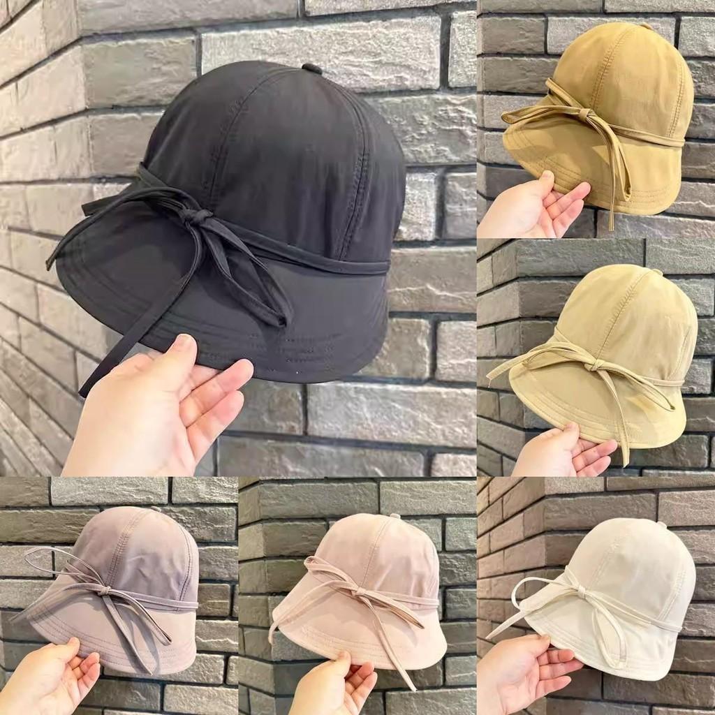 Fashionable Commuter Korean Dongdaemun Bow Fisherman Hat Women Sunshade Sunscreen Duck Tongue Hat