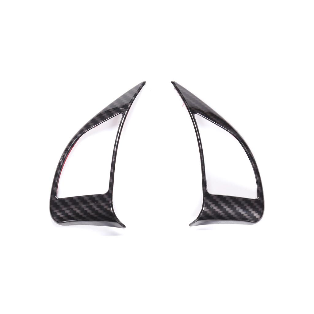 Carbon Fibre ABS Steering Wheel Button Trim Cover For Fiat 500 Abarth 595 10-15