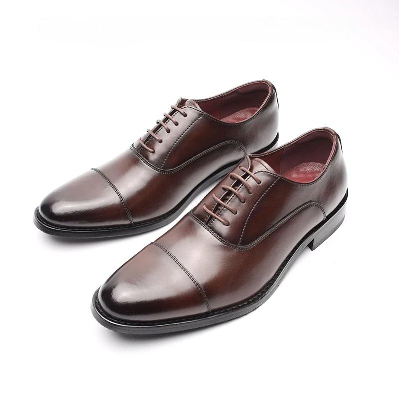 Fashion Men's Dress Shoes High Quality Elegant Wedding Shoes Fashion Slim Fit Pointed Pullover Shoes for Men Breathable Leather Shoe