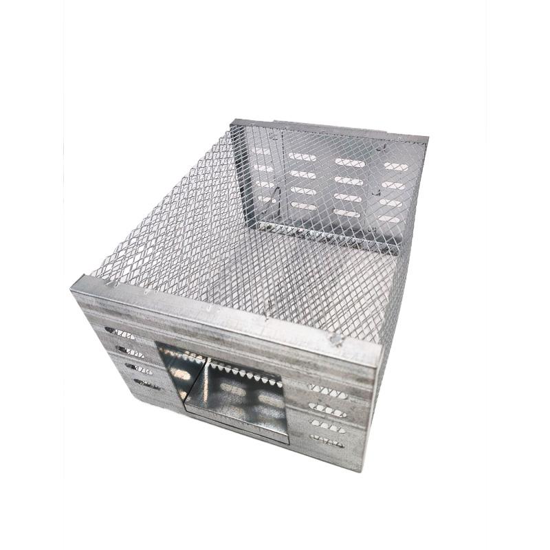 

Home Garden Warehouse Mouse Trap Live Capture Rat Cage Release Function Automatic Cycle Device Indoor Outdoor Use Silver Color