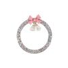 Rhinestone Bow Bell Car Start Switch Button Auto Decorative Diamond Stickers Ring Circle Trims Protective Cover Car Accessories