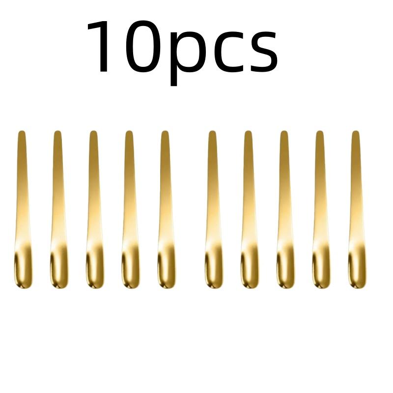 Tea Spoon Stainless Steel Flat Espresso Dessert Small Coffee Scoop Mixer Stirring Bar Kitchen Tableware