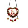 2D Christmas Wreath Heart Shaped Acrylic Ornament, Holiday Tree Hanging Decoration and Gift