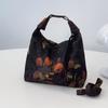 Yogodlns Retro Embroidery Crossbody Bags Adjustable Shoulder Straps Fashion Bucket Purses Small Satin Handbag