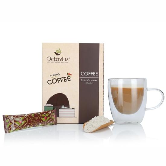Octavius | Instant Coffee Premix - 50 Sachets | Economy Pack 3 In 1 Coffee Sachets | Hot & Cold Coffee(15 Gm X 50 Single Serve Sachets)