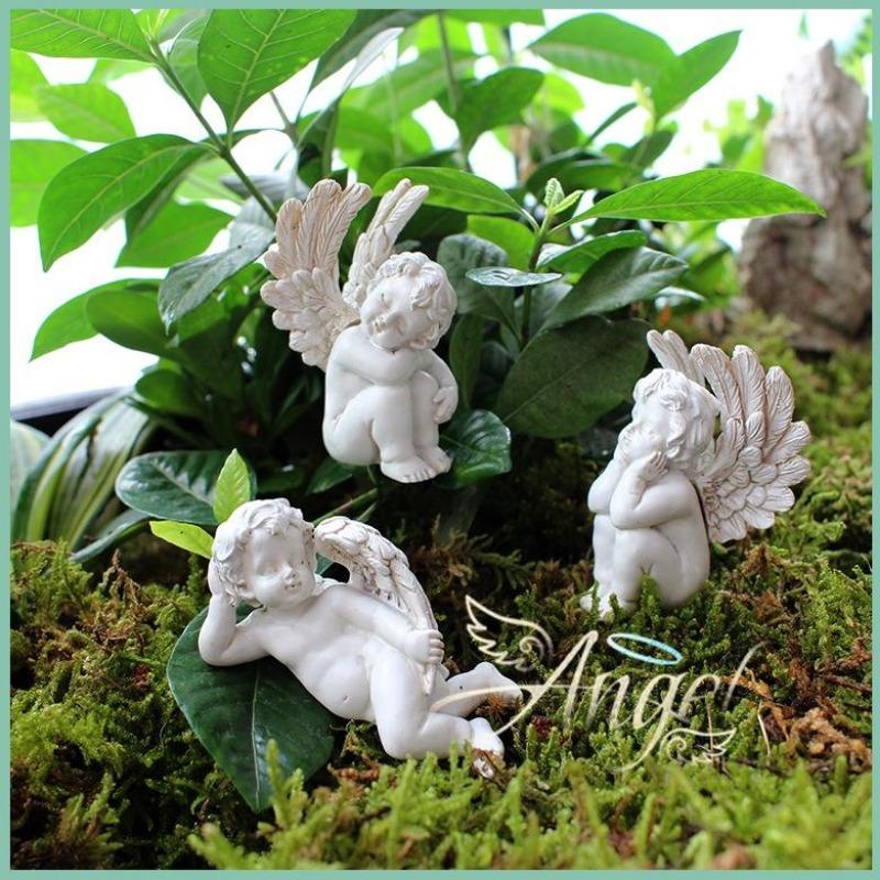 5 Stück/Set Neuer Engel Stecker Garten kleines Mädchen Harz Blume Einsatz Dekoration Mikrolandschaft Garten Statue Ornament