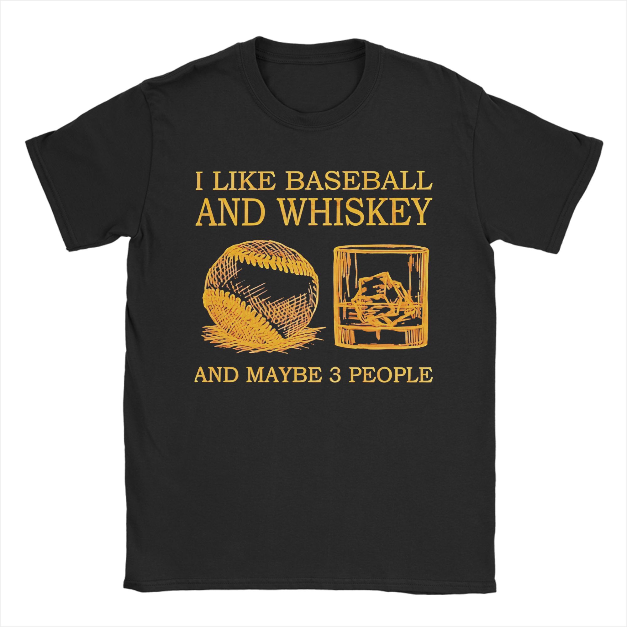 

Men I Like Baseball And Whiskey And Maybe 3 People T Shirts 100 Cotton Clothes Beach Short Sleeve T Shirt O Neck Loose Tee Shirt S разноцветный