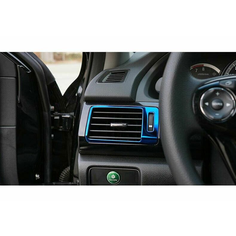 For Honda Accord 9th 2014-2017 Blue Titanium Front Side Vent Overlay Cover Trim