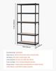 Storage Shelves 16" D x 36" W x 71.4" H 5-tier Garage Storage Shelving