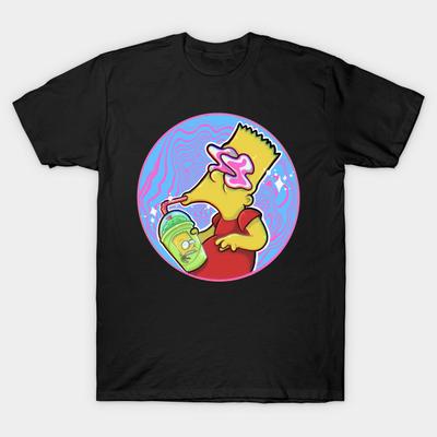 Herren Schwarzes T-Shirt mit Aufdruck Bart No-Cut Transferpapier Druck Baumwolle T-Shirt