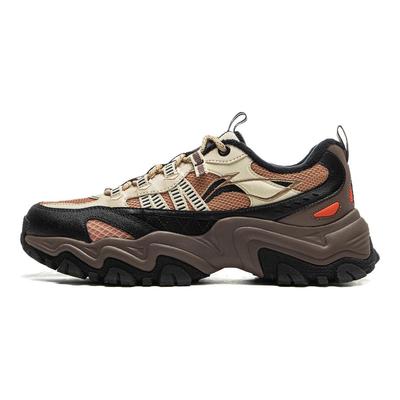 Li Ning Mountain Walking WNTR Low Synthetic Leather Nubuck Warm Comfortable Simple Durable Shock Absorption Low Top Casual Shoes AGLV167-3