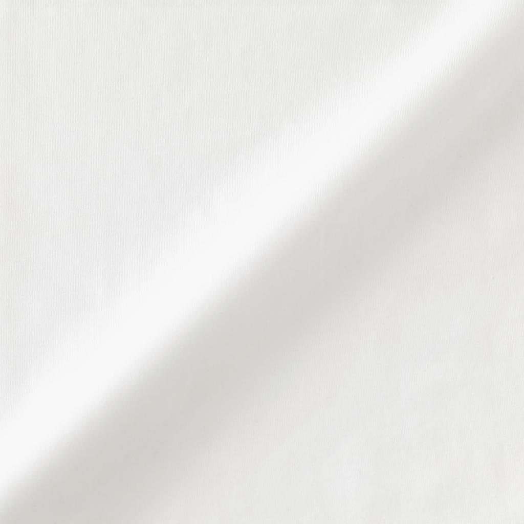 MUJI Jersey Knit Crew Neck Long Sleeve Size AB1L3A6S Men's T-Shirt, White, M,