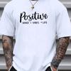 Unisexs 100 Cotton Summer Casual Loose Fitting Positive Print Round Neck Short Sleeved Tshirt Casual Letter Pattern Tops Summer