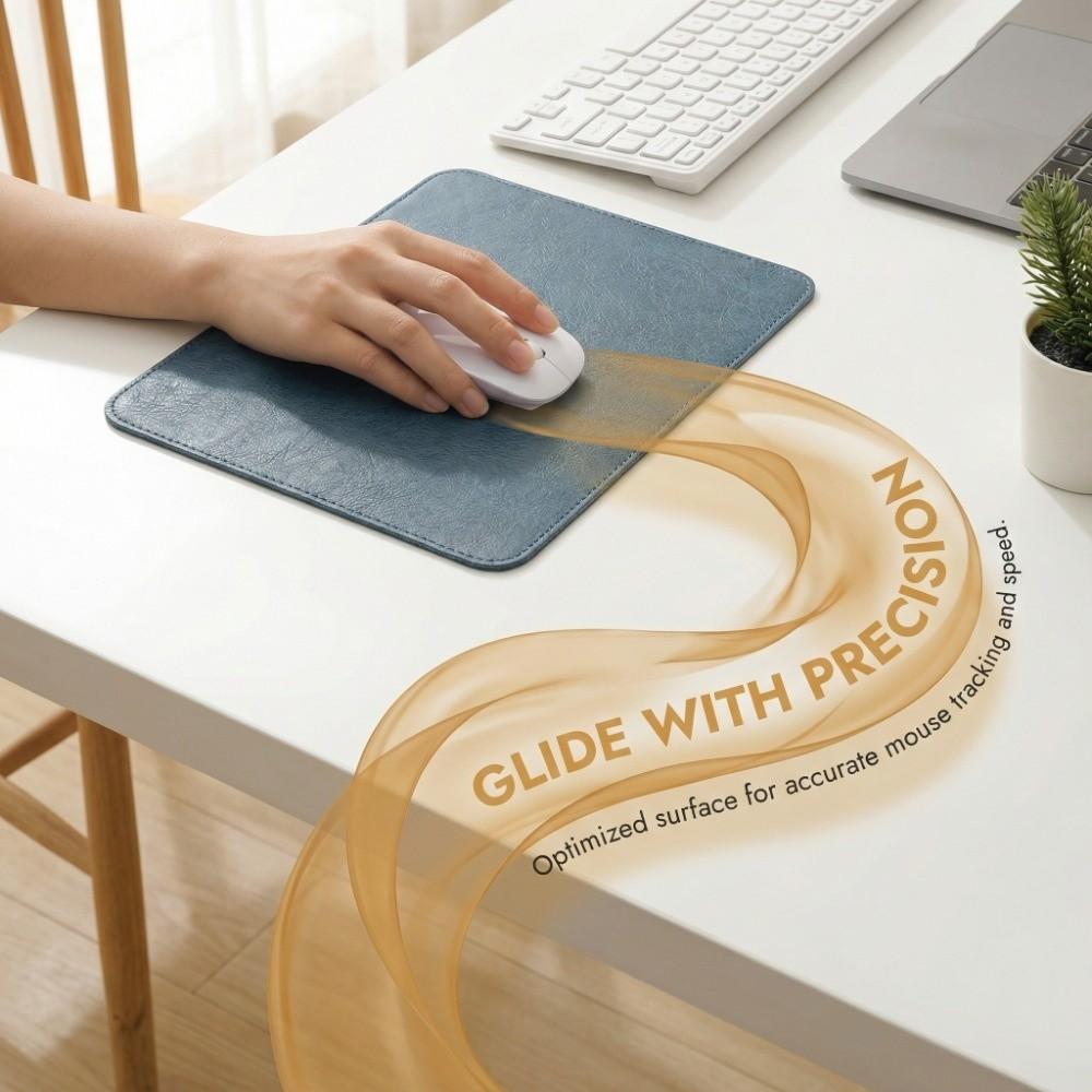 Non-slip Double-sided Mouse Pad Cowhide Leather Texture Mousepad High Quality Mice Mat Students