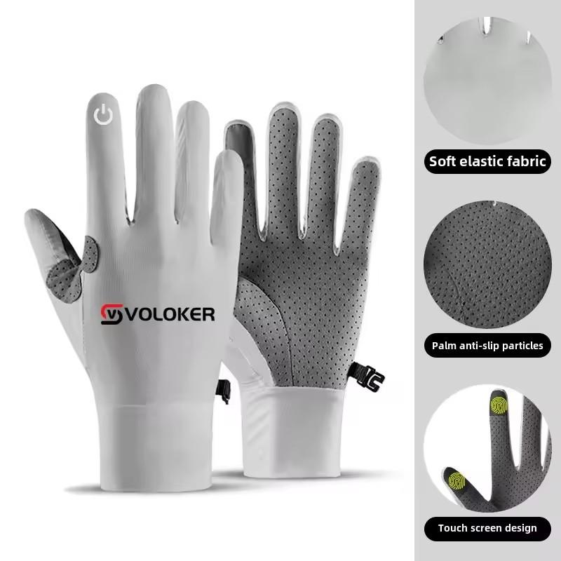 Fishing Gloves Ice Silk Touchscreen Non-Slip Fitness UV Protection Gloves Men Women Cycling Summer Motorcycle Elastic Gloves
