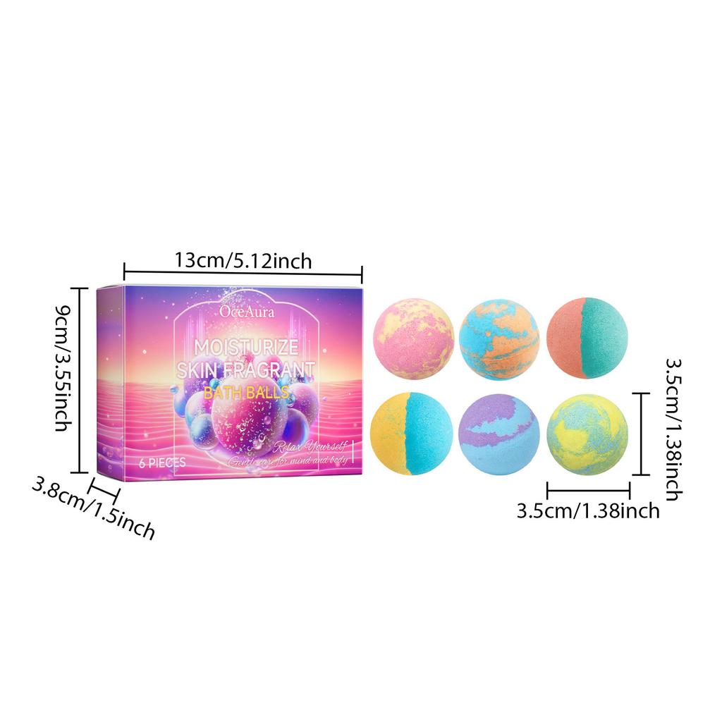 Moisturize Skin Fragrant Bath Balls Set Handmade Natural Bath Balls Men Women Soothing Exfoliate Floating Bubble Self Care Gifts