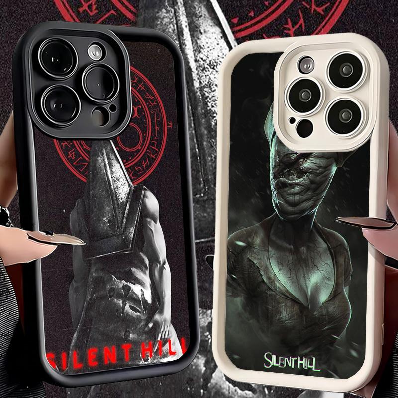 Handyhülle für iPhone 17 Air 16E 15 16 Pro Max Silent Hill Horror Thema Hülle 14 Plus 13 12 Mini Weiche Schale Silikon Fundas
