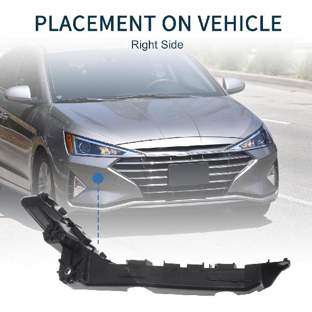 Bumper Support Bracket for Chevy Equinox Durable No.84059893 | Right Side Front Bumper Retainer Bracket Hold Mount Black 1 Pc