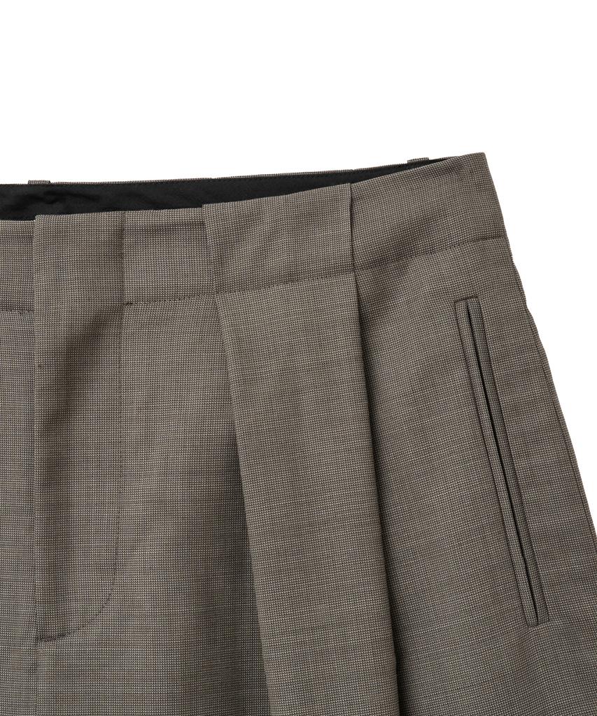NOIRER Wool Slouch Half Slacks (Brown)