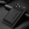 Apple 17 Pro Max Magnetischer Kartenhalter Ständer Lederhülle - Sturzsicheres Schutz-iPhone 16 Cover mit Kartenschlitz