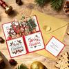 Decorative Winter Holiday Cards Pop Up Christmas Card with Envelope And Note Card, Merry Creative Paper Craft Greeting for New Year, Xmas Party Favors