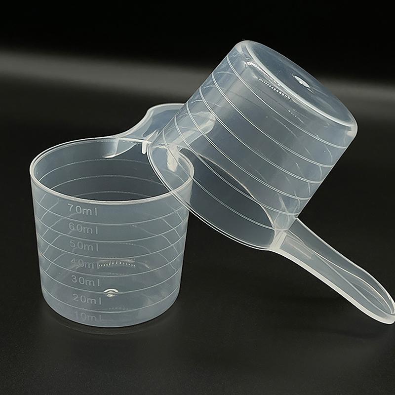 5Pcs 70Ml Plastic Measuring Cup With Scale Transparent Mixing Cup Measuring Jar Container Beaker Kitchen Baking Tool Bakery Diy