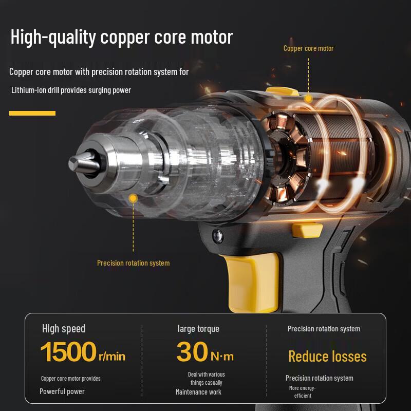 Deli 12V Cordless Drill & Screwdriver Kit CN Plug (adapter Included)