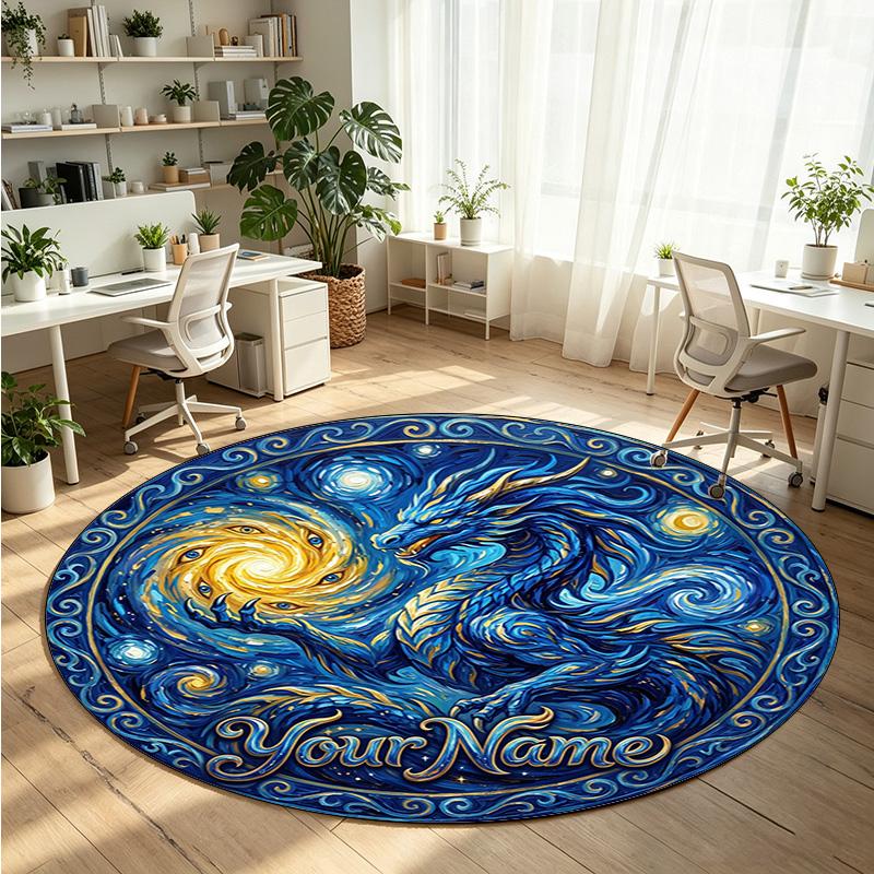 Animales salvajes (257) Alfombra de Terciopelo Redonda con Cristales Personalizada con Nombre y Texto Felpudo Personalizado Decoración del Hogar Alfombra de Cristal Antideslizante