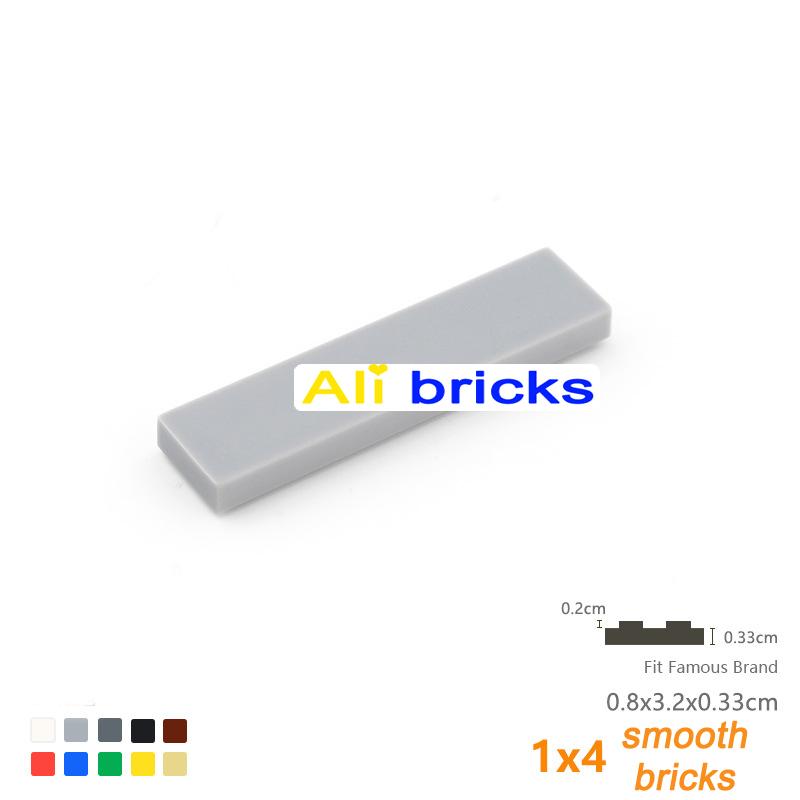 120pcs DIY Building Blocks Thin Figure Bricks Smooth 1x4 Dots Educational Creative Toys for Children Size Compatible With 2431