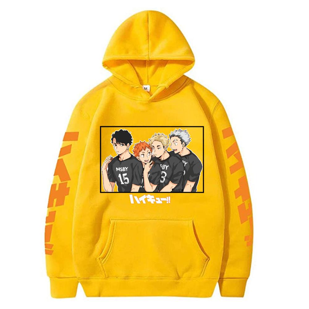 Shoyo Hinata Xudi Anime Grafikasi Harajuku Erkaklar Ayollar Moda Brend Dizayni Pullover Erkaklar Kuz Qish Xudilari