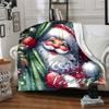 Custom Name Christmas Santa Claus Theme Printed Blanket - Perfect for Couch, Bed, Travel & Outdoor Use | Machine Washable, Cozy & Durable.