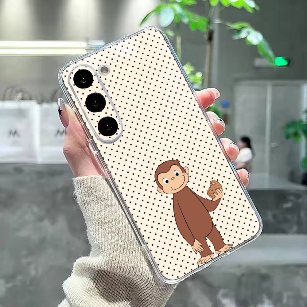 Luxury C-Curious G-George Phone Case For Samsung Galaxy A91,80,73,72 ,71,53,52,32 ,31,22,21s,20,Transparent Case