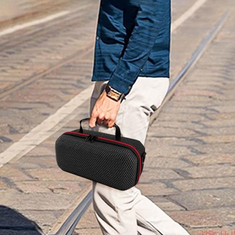 Shockproof Water Resistant Speaker Storage Bag Secure Transport Easy Access Zippers Easy to Carry for Speakers Use