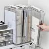 Transparent Document Storage Box Stackable A4 Data Sorting Box  for Home Office Supplies