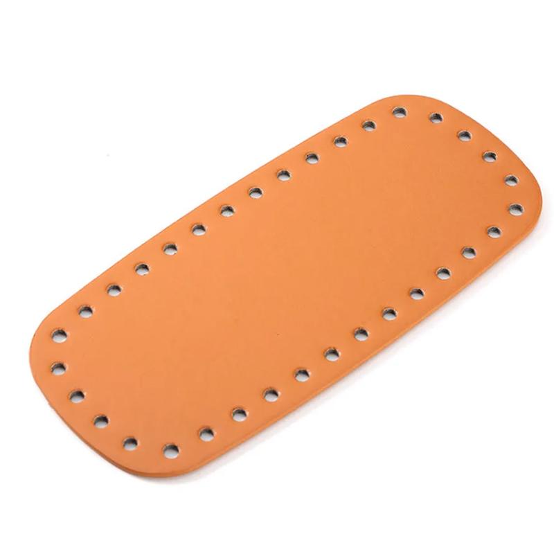 Knitted Bag Long Bottom Pu Leather Bag Bottom Handmade Bottom With Holes Diy Crochet Bag Bottom Accessories