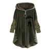 Women's And Winter Casual Color Plush Warm Hooded Plus Size Jacket