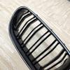 Car Double Line Front Luminous Grille Led Light Racing Grille For BMW 5 Series F10 F11 F18 2010-2017 Bodykits Tuning ABS Black