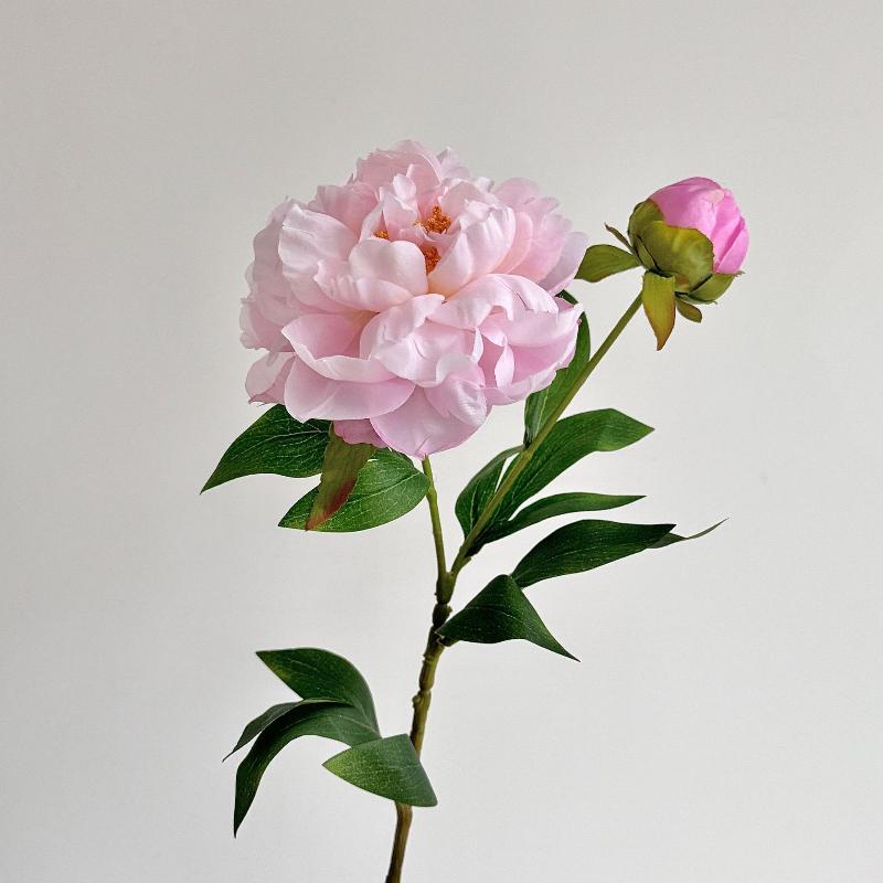 26.8 Inch Artificial Peony Silk Flowers Faux Floral Arrangement for Living Room Table Decor Photography Prop
