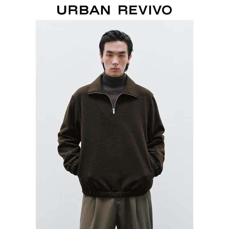 

Men s Retro Stand-Collar Half-Zip Sweatshirt M