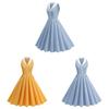 Vintage A Line Dress With Piping And Pockets For Spring Events