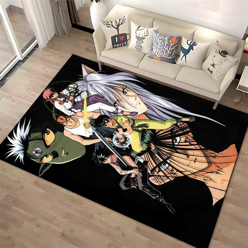 Anime Character Print Carpet with Multicolor Design for Living Room Suitable for use as an anti-slip for living room bedroom sofas