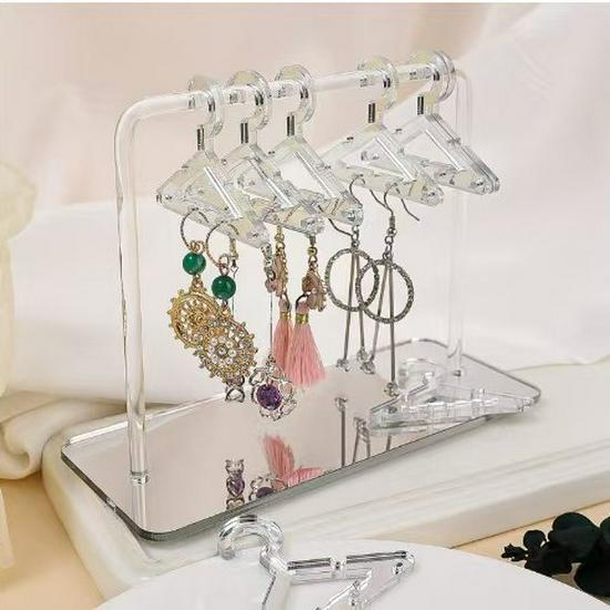 Acrylic Jewelry Stand Organizer - Earring & Necklace Display Hanger