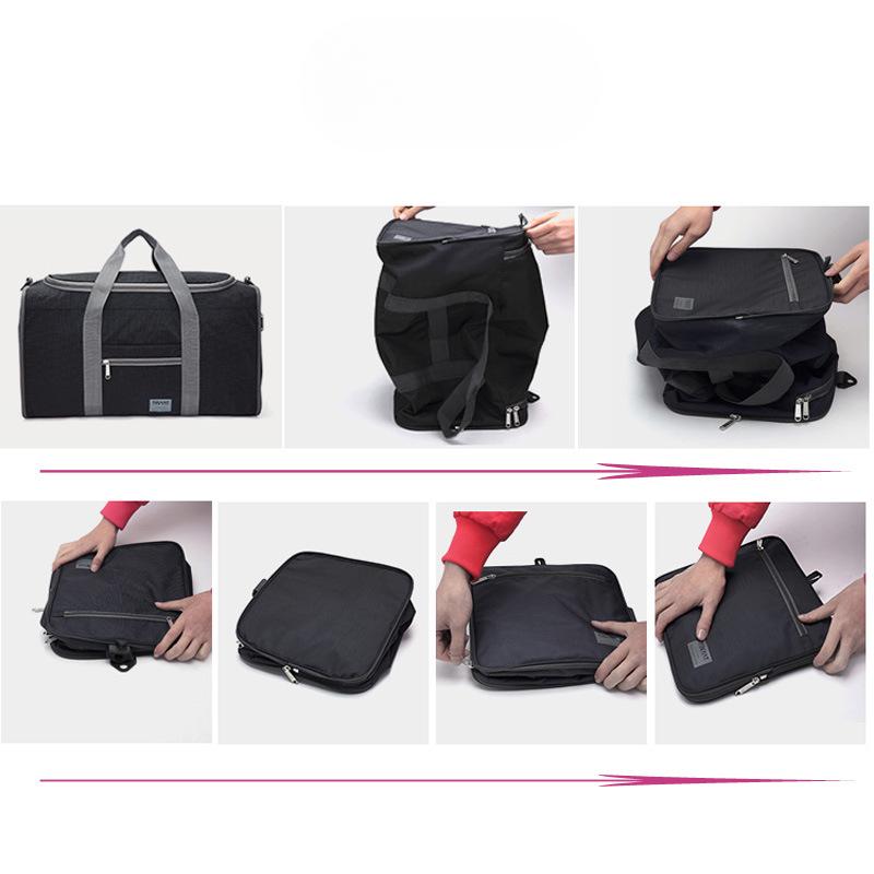 Portable Folding Storage Travel Bag Portable Boarding Bag Large Capacity Travel Short Distance Luggage Can Be Set Rod