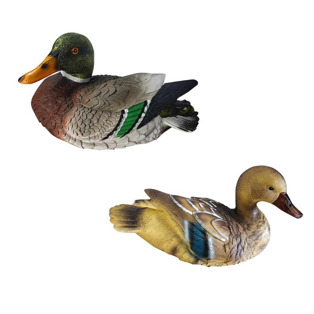 Floating Duck Pond Decor Centerpiece Craft Garden Decoration Collectible Resin Figurine for Lawn Patio Balcony Porch Outside