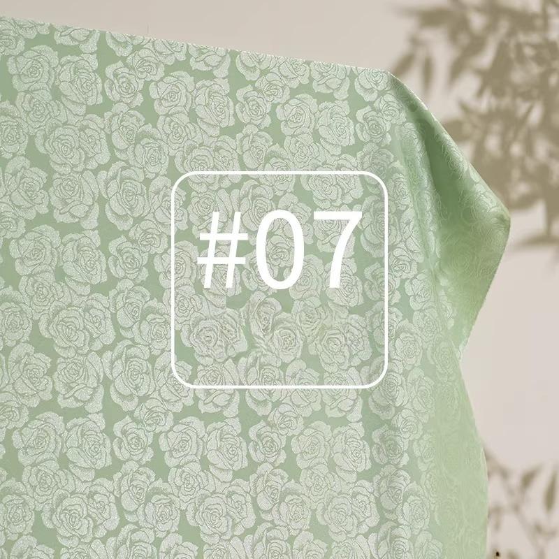 

Rose Flower Jacquard Imitation Acetate Fabric Light Smooth for Sewing Women s Blouse Dress Pants Jacket Clothing Designer Fabric 100x150cm