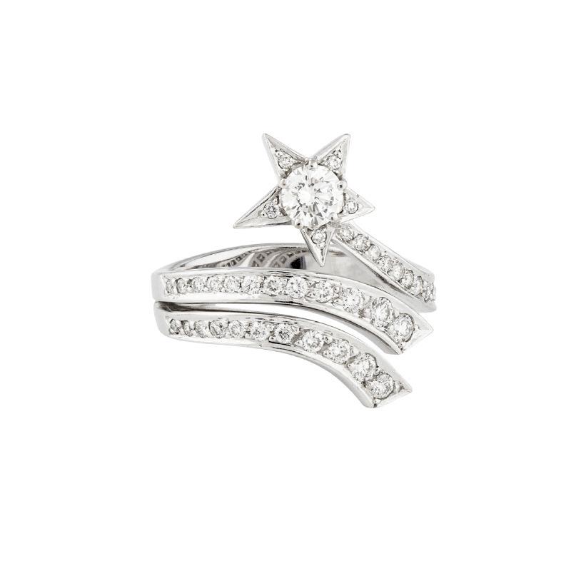New Meteor Zirconia Diamond Adjustable Open Ring - Women’s European American Jewelry Accessory Adjustable