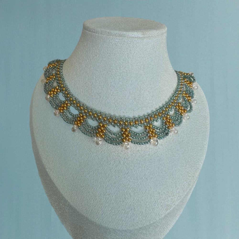 Hanfu Accessories Beads Necklace Ethnic Style Chinese Style Choker Horse Face Skirt Necklace  Girls